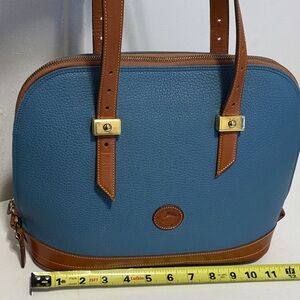 DOONEY  & BOURKE Blue and Brown Leather Handbag